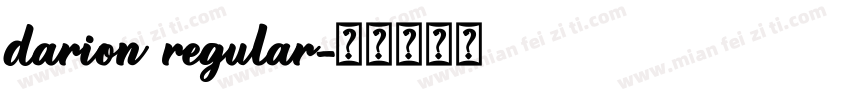 darion regular字体转换
